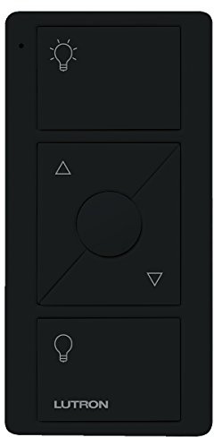 Lutron Pico Remote for Caseta Smart Dimmer Switch, 3-Button Control with Raise/Lower and Preset Lighting Level, For Table Top or Wallmount Use, PJ2-3BRL-GBL-L01, Black