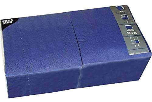 PAPSTAR 12487 Servietten, 330 x 330 mm, 3-lagig, dunkelblau