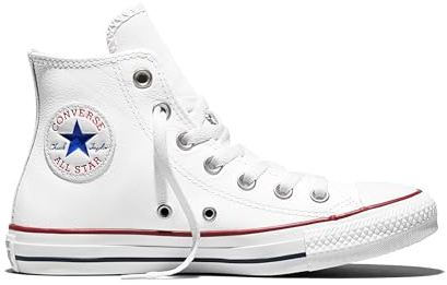Converse Unisex Chuck Taylor All Star Leather HI, White, 11