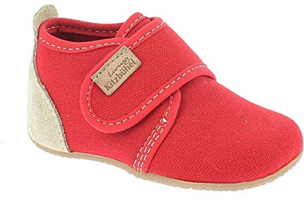 Living Kitzbühel Unisex Baby Babyklettschuh unifarben Krabbel-& Hausschuhe, rot, 21 EU