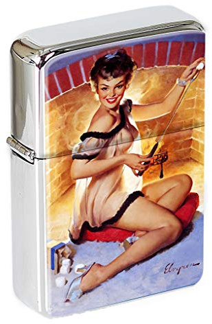 Family Crests chaud Welcome PIN UP GIRL briquet à capuchon amovible Boîte de cadeau