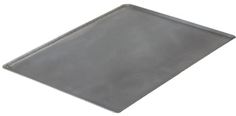 De Buyer - Plaque de cuisson rectantgulaire en tôle d'acier et bords pincés - 40 x 30 cm -, Gris