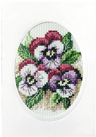 Orchidea Pansies Card Cross Stitch Kit