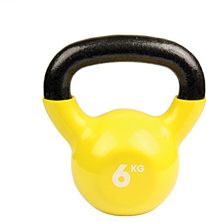 Fitness Mad Steel Kettlebell with Vinyl Coated Base | Ultra Durable Construction for Home & Commercial Workouts | Comfortable Powder-Coated Handle | 4kg to 24kg