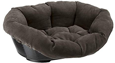 Ferplast Sofá Prestige - Cama para Gato y Perro, Tejido sintético, 64 x 48 x 25 cm, Color Gris