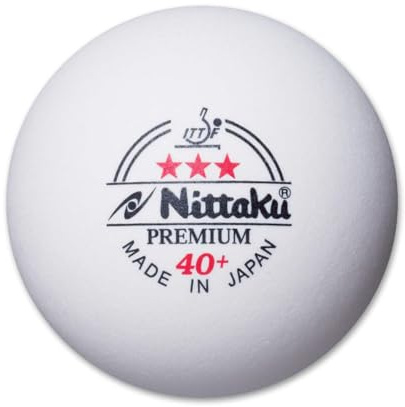 NITTAKU 3-stars Premium 40+ - Palline da ping pong (confezione da 6)