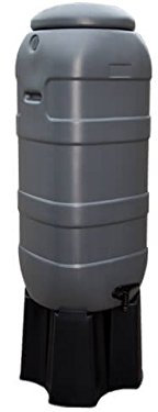 Récupérateur d'eau Slimline/Rainsaver 100 litres | Anthracite ou Vert | Complet avec Couvercle, Robinet et Socle! (Anthracite)