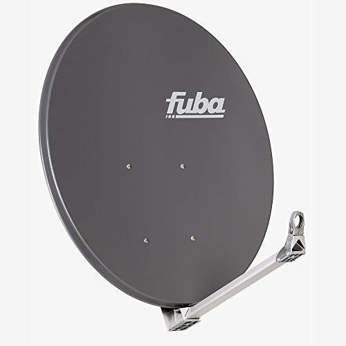 Fuba DAA 110 A anthrazit Aluminium Satellitenschüssel 110x99 cm - Sat-Antenne/Sat-Spiegel, stabiler Tragarm mit Kabeldurchführung, LNB-Halterung aus Alu Druckguss
