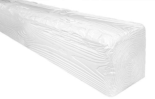 DECO WOOD Deckenbalken EQ004 aus Polyurethane, 2m Länge, PU Balken Holzoptik (weiß - 17x19cm) Wandbalken Hartschaum Deckenverkleidung