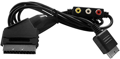 Eaxus RGB Scart Kabel Geeignet für Playstation - TV Kabel mit Audio Out - Kompatibel mit PS3