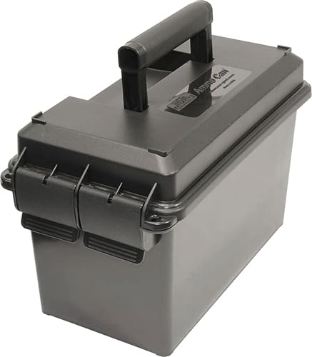 MTM AC50C-40 Ammo Can, 50-Caliber, Heavy-Duty Dual Latching System, Rugged Polypropylene Plastic, O-Ring Seal System, Water Resistant, Bulk Ammo Storage, USA Made, Black