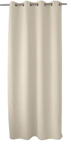 ED ENJOY HOME Rideau Occultant avec Œillets argentés, Beige Ivoire, 140x240cm, 100% Polyester, Tissu Certifié Oeko-TEX, Collection Réglisse