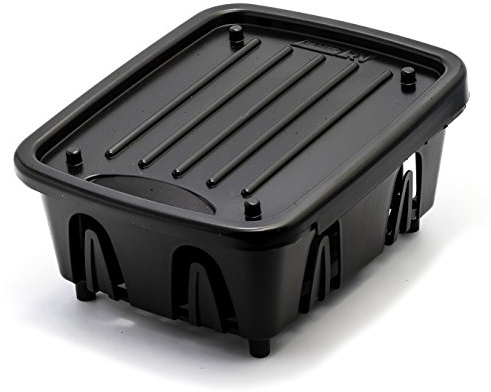 Camco RV Mini Dish Drainer & Tray - Features a Sloped Drain Tray Design, Heavy-Duty Construction - Ideal for Small Spaces, Apartments, Boats, and More -9.5 L x 11.7 W x 4.75 H - Black (43512)