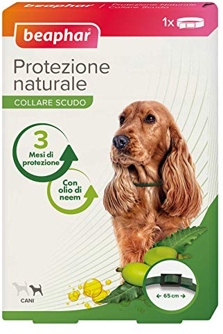Beaphar Natural Protection, Adjustable Shield Collar for Medium Dogs, with Neem Oil, Up to 3 Months Protection, 65 cm