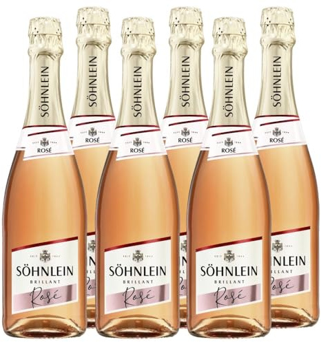Söhnlein Brillant Rosé Sekt Trocken (6 x 0,75 l) – Deutscher Sekt, fruchtig und frisch– Feinperlig, sommerlich, geeignet für Aperitif und Feste