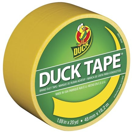 Duck Tape Solid Colours Yellow. Repair, craft, personalise, decorate and educate - 48mm X 18.2m