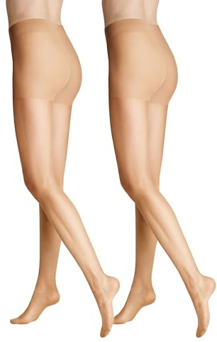 Hudson Damen Lilly Lafina Strumpfhose, 15 DEN, 2er Pack, Beige (Make-up 0019), 42-44