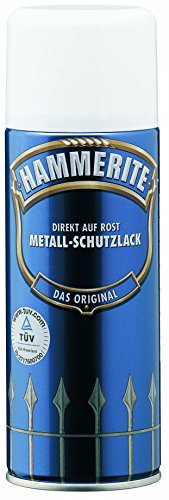 Hammerite Metallschutzlack Spray Hammerschlag, 3in1- Rostschutz, Dunkelgrau, 400 ml