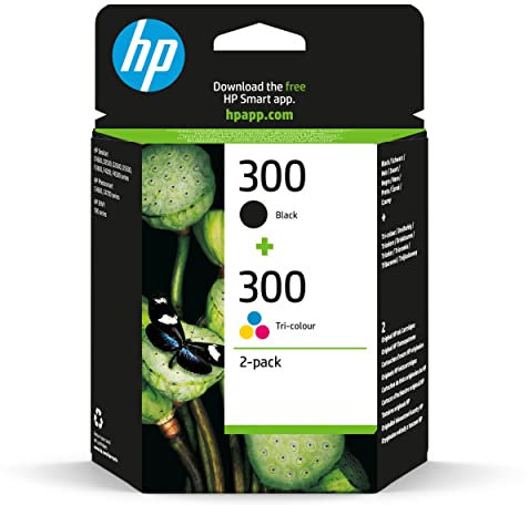 HP CN637EE 300 Original Ink Cartridges, Black and Tri-Colour, Multipack - Packaging May Vary