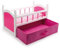 Dolls Wooden Crib Cot Bed With Bedding and Pink Clothes Drawer Storage, Toy