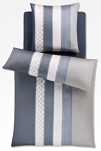 JOOP! Bettwäsche Cornflower Stripe deep Coal Kissenbezug einzeln 80x80 cm