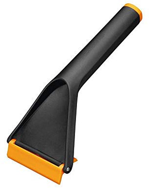 Fiskars Auto-Eiskratzer, Beidseitig nutzbar, Länge: 21,5 cm, Kunststoff, Schwarz/Orange, Solid, 1019354, Neon Colors