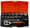 2x Bahco SL25 Socket Set 25 Piece 1/4 Inch Drive