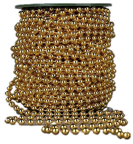 Ltvystore 82Feet/25Meter Roll Gold Pearl String Party Garland Wedding Centerpieces Bridal Bouquet Crafts Decoration