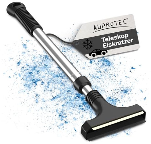 AUPROTEC Eiskratzer Messingklinge mit Alu Teleskopstange/Langer Eiskratzer mit Gummilippe/Eiskratzer Langer Stiel/Scheibenkratzer Auto/Schneekratzer Auto/Eisschaber Auto at 11