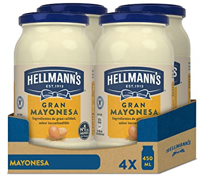 Hellmann's Mayonesa Tarro 450 ml (pack de 4)