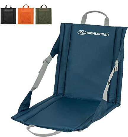 Highlander Outdoor Sit Mat - Portable Seat - Lightweight with Back Support and Pocket - Perfect as a Picnic Chair, Stadium Seat, Beach Chair, or Festival Chair