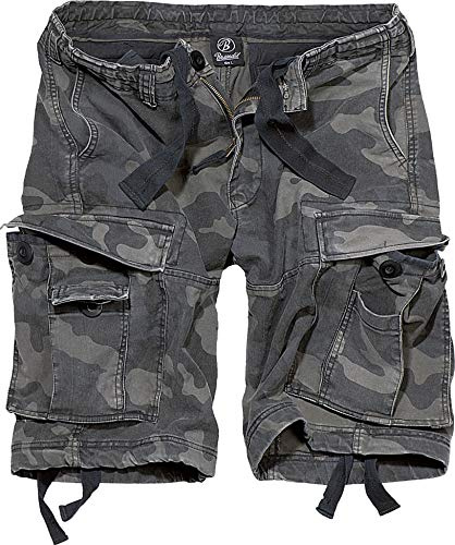 Brandit Basic Vintage Homme Cargo Short - Sombre Camouflage, L