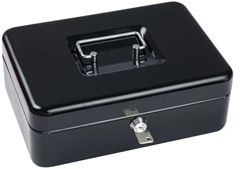Sax NUOVO!!! Cassa SAX 25x18x9 cm, inserto per monete, NERO