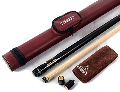 CUESOUL 19 Unzen 1/2 Jointed Maple-Pool Queue mit Etui CSBK005