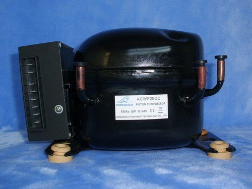 Gowe 12V-24V DC Compressor, mini Compressor, for Portable Refrigerator, Vehicle Refrigerator, at Most 150L refrigerato