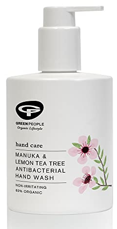 Green People Manuka & Lemon Tea Tree Hand Wash - Antibacterial Hand Wash - Paraben & SLS Free - Organic, Cruelty Free & Vegan, 300ml (Package may vary)