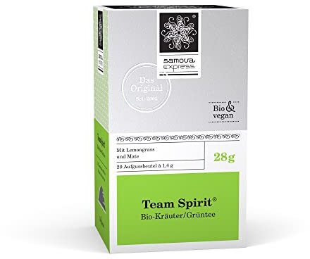 Samova Team Spirit Express - Grüntee/Kräuter/Lemon (20 Beutel 1,4g), 1er Pack (1 x 28 g)