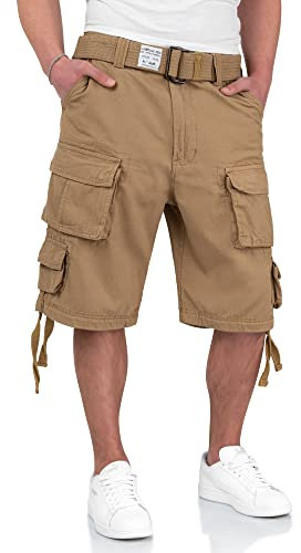 Surplus Division Herren Cargo Shorts, beige, M