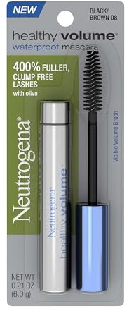 Neutrogena Healthy Volume Waterproof Mascara, Black/Brown 08, 0.21 oz