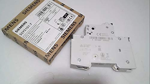 Siemens 5SY5101-7 Circuit Breaker Curr. SENS DC 220V AC 230/400V 10KA, 1-Pole, C, 01A, White