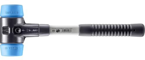 Halder 3701060 Simplex TPE-Soft Soft-Face Mallet with Fibre-Glass Handle, Multi-Colour, 60 mm