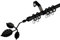 Liedeco Gardinenstange Landhaus Bacchus, 16 mm Stilgarnitur schwarz L 120 cm