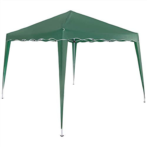 Gazebo richiudibile VERDE 3x3mt pieghevole automatico a fisarmonica mercato con sacca padiglione mercato