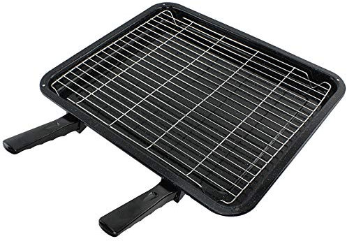 SPARES2GO Extra Large Grill Pan, Rack & Dual Detachable Handles for Schreiber Oven Cookers