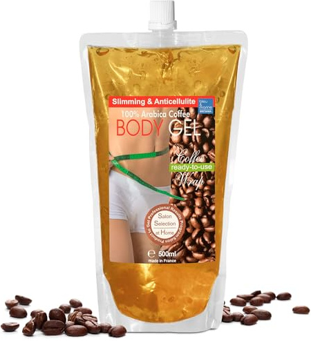 Gel Reafirmante y Anti Celulitis Corporal de Café y Algas 500 ml Potente Tratamiento Envoltura Tonificar Abdomen, Piernas, Brazos y Gluteos. Firming Body Gel. Aparatologia.