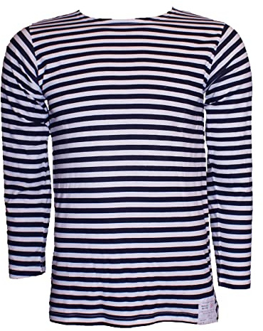 Army and Outdoors Russian Summer Striped Sailors’s/Navy’s T-Shirt (UK 46 / EU 56, Navy)