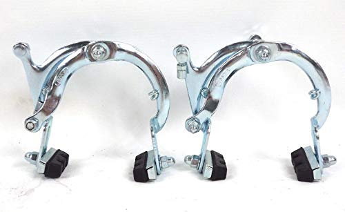 CicloSportMarket Coppia Ganasce Freno Anteriore + Posteriore in Acciaio per Bicicletta Vintage - Graziella