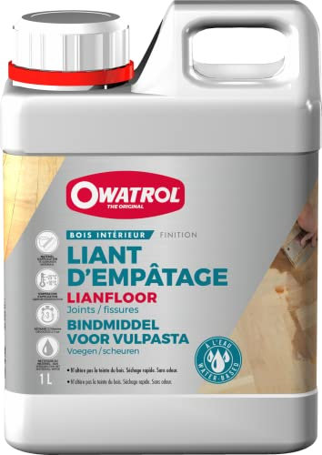 OWATROL - LIANFLOOR - Liant d'empâtage pour joints, trous, fissures - Parquet, escalier - 1L