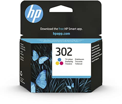 HP 302 Farbe Original Druckerpatrone (für HP Deskjet 1110, 2130, 3630, HP OfficeJet 3830, 4650, 5230, HP ENVY 4520)