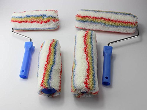 6 tg Malerset Malerrolle Farbrolle 180mm, 230mm Rolle Walze + Ersatzrollen